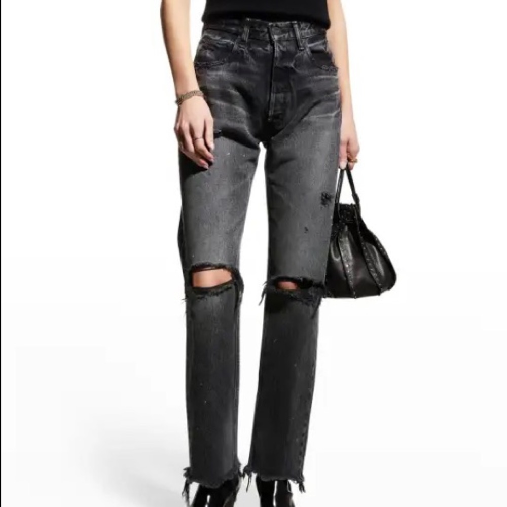 BNWT moussy vintage odessa wide straight jeans in black